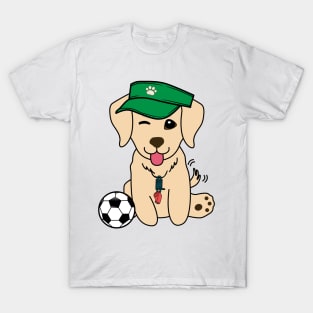 Golden Retriever Playing Soccer T-Shirt